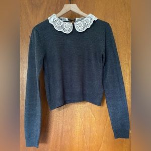 Fun sweater with personality, slightly cropped.